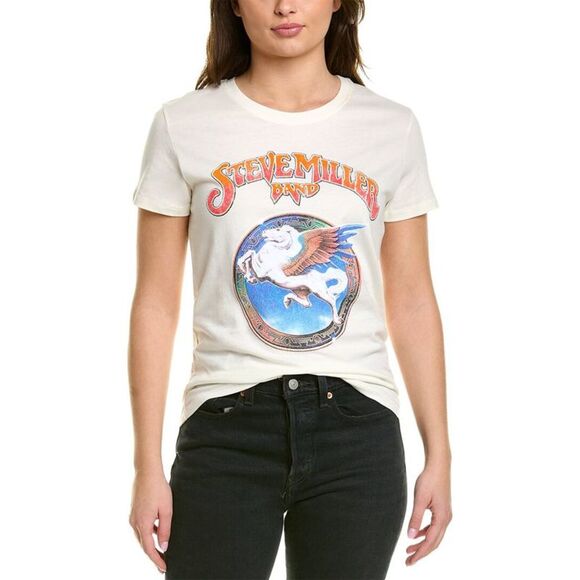 NWOT. Prince Peter Womens  Steve Miller Band Rainbow Horse T-Shirt, White. XL - Picture 1 of 3